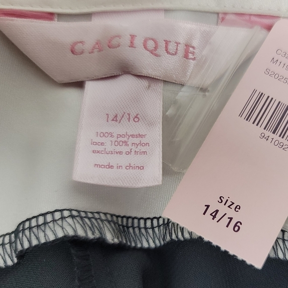 *NWT*Cacique Intmates Sequins and Lace Chemise Babydoll Camisole Plus‎ Size 1X - Picture 5 of 7